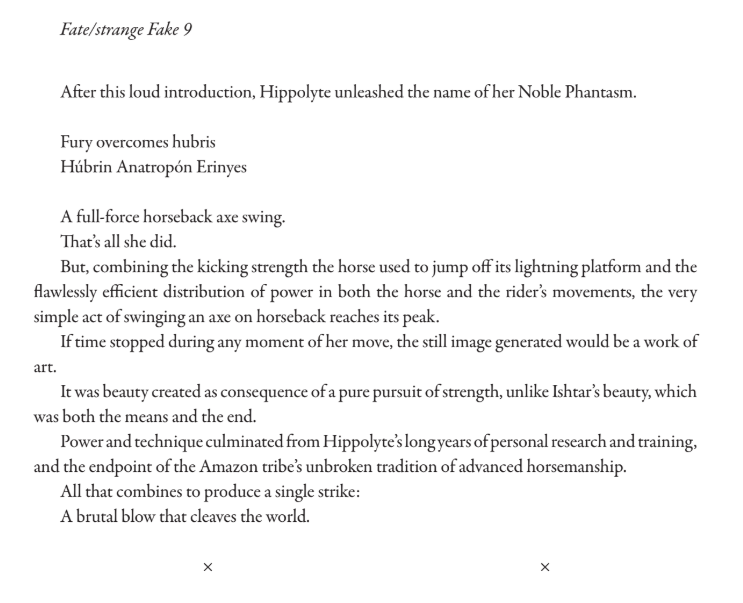 IncarnatedFiend's tweet photo. Last post today.
In Strange Fake vol.9, we finally get Hippolyta's 2nd Noble Phantasm.
Húbrin Anatropón Erinyes
An attack utilized with a massive axe.
While Hippo has no myths of using an axe, the Amazons are sometimes depicted as inventing the war-axe like the Sagaris or Labrys. https://t.co/n1NjzVFzCU