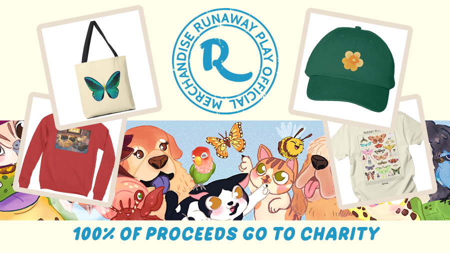 runawayplay's tweet photo. We have merch!! 🎉 Grab yourself something from your favourite Runaway game, just in time for the holidays! 💖 🎄

All items were curated based on their material and environmental impact. 🌏

https://t.co/QLS2WETvev

100% proceeds go to a charity listed below! 💙 https://t.co/dU8KuMIjfZ