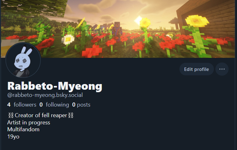 howdy, I know it's been a long time since my last post,, I've had some problems to post new things but I'm here ╯︿╰, I have a new account in bluesky if you want to follow me 

bsky.app/profile/rabbet…