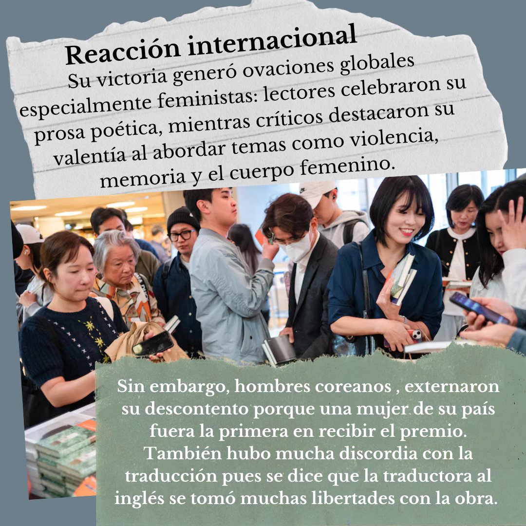 LaDesveladaMX's tweet image. La surcoreana Han Kang hizo historia al
recibir el Premio Nobel de Literatura 2024🏆 ¿ Pero qué
controversias rodean este importante logro? Aquí te explicamos 📖✨
