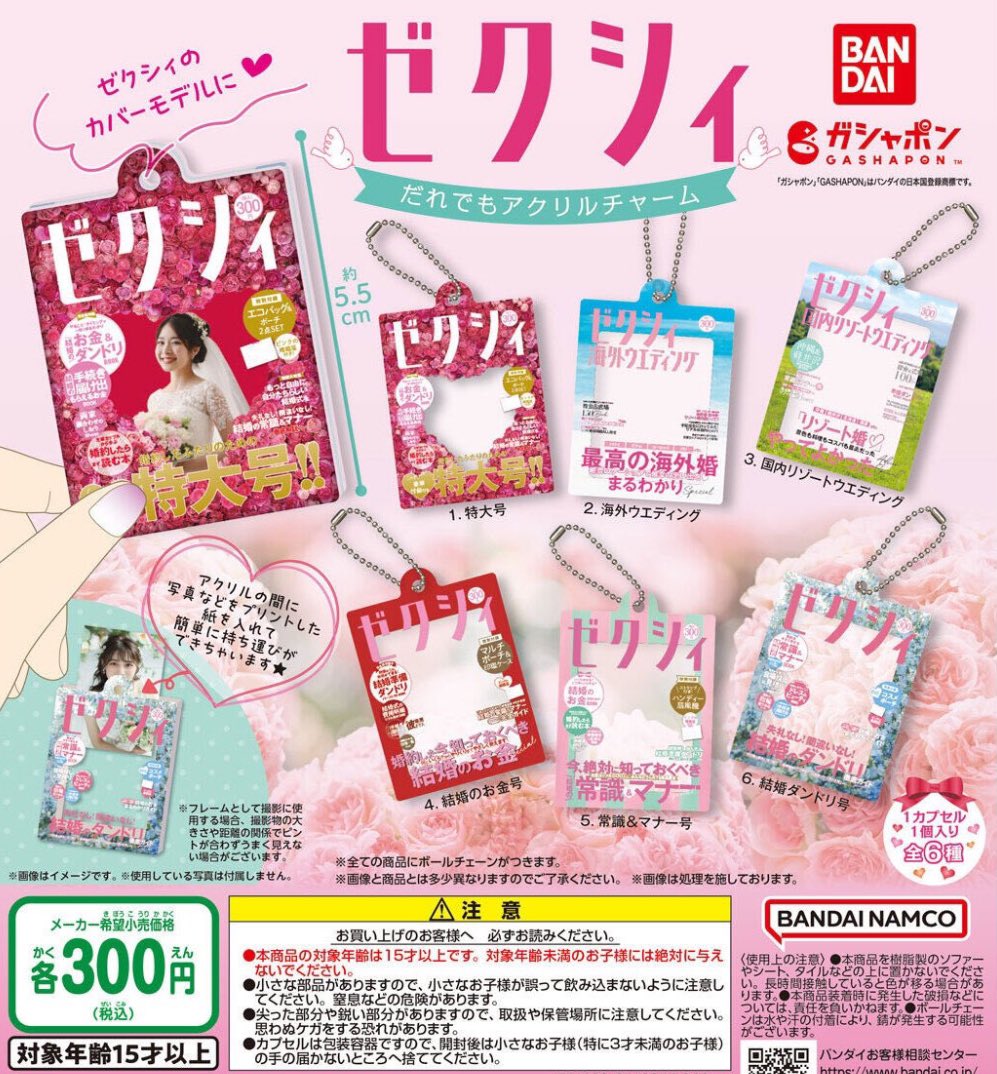 ゼクシィ だれでもアクリルチャーム】#pr 12月発売のガチャガチャ