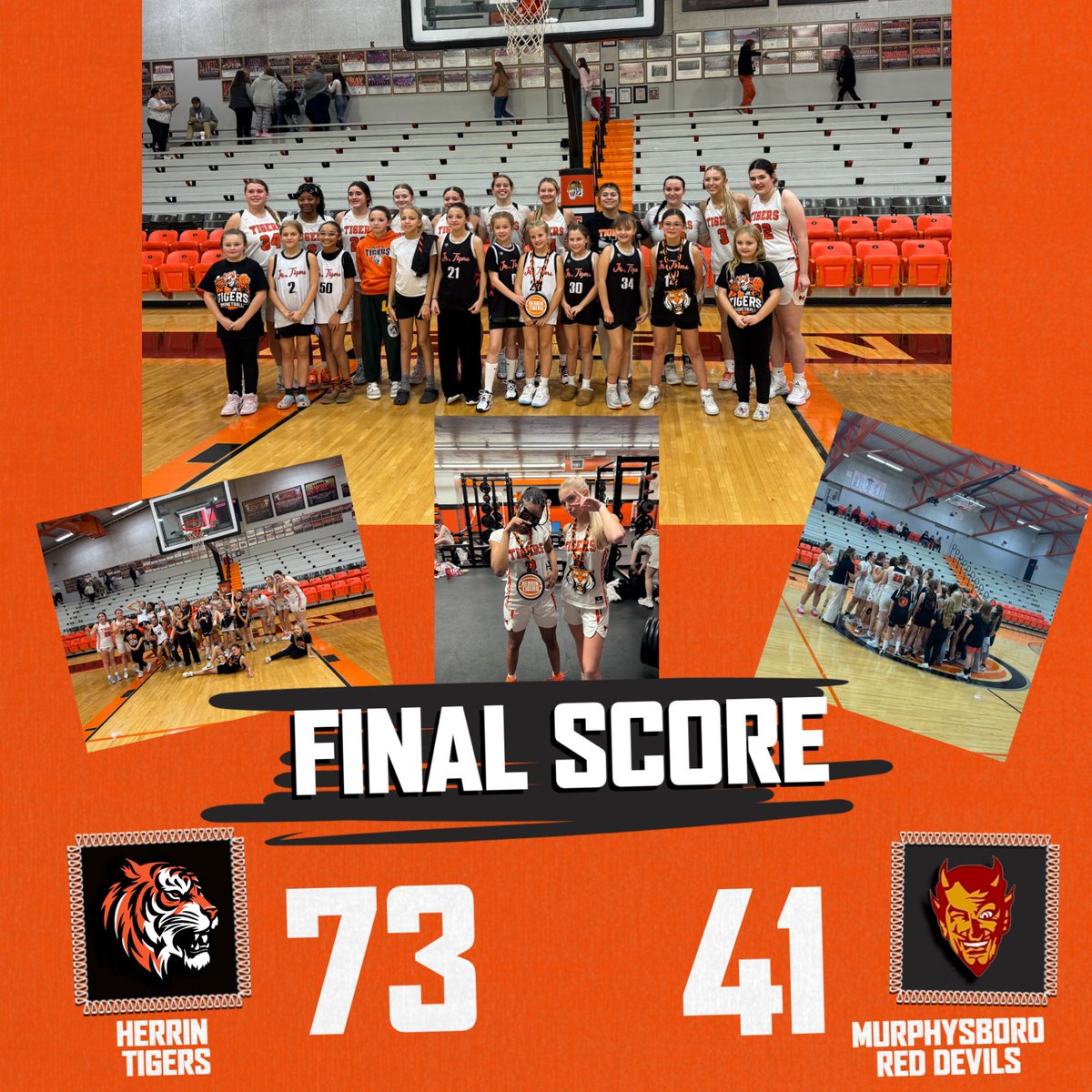 Jr. Tigers night was a success! Tigers defeat Murphysboro to improve to 6-4 and 2-0 in the conference!