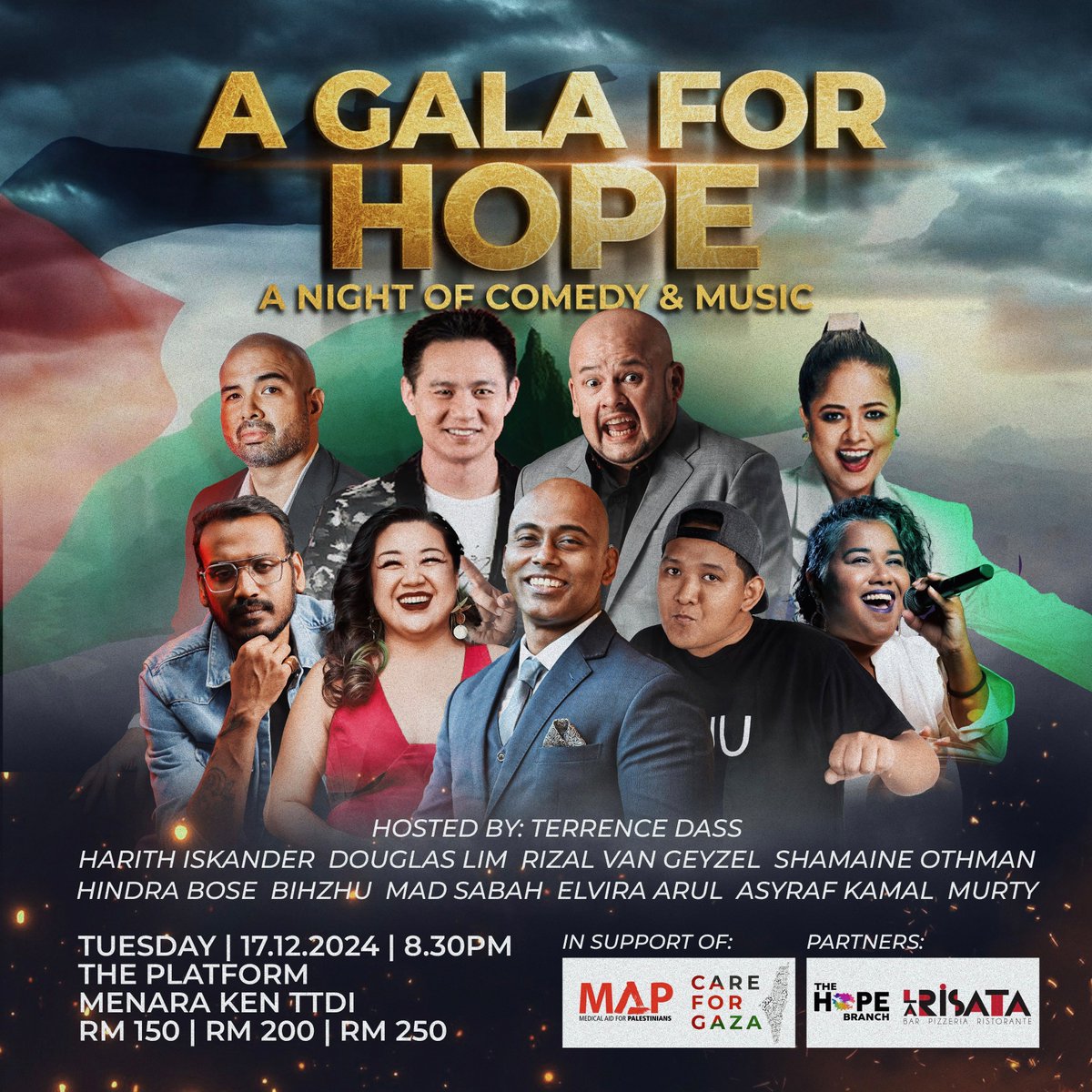 I feel like my posts are getting thwarted here too ..but yea Meta is screwing up our posts to promote this special charity fundraiser show that I'm putting together with <a href="/rizalvangeyzel/">Rizal van Geyzel 🇲🇾 🇵🇸🎤</a>  :(

Here's the poster, we have a great line-up. All ticket proceeds will go to charities