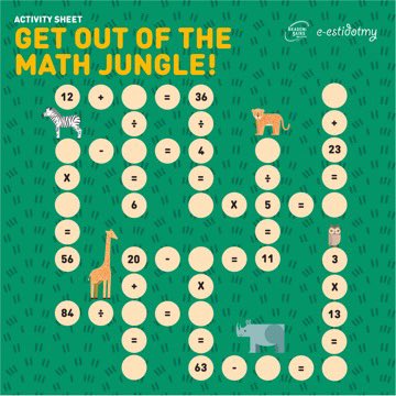 𝐄𝐒𝐂𝐀𝐏𝐄 𝐓𝐇𝐄 𝐌𝐀𝐓𝐇 𝐉𝐔𝐍𝐆𝐋𝐄! 🐾🦁

Find your way out of this math jungle by completing the mixed operations!

Download the sheet via this link: esti.my/stem-is-fun/ge…

#estidotmy  #Mathematics #STEMEducation