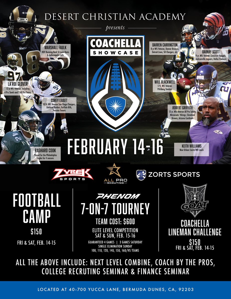 GOING DOWN IN THE COACHELLA VALLEY. CALLING ALL ATHLETES 7S AND 5S TAPP IN FOR THE 2ND ANNUAL COACHELLA SHOWCASE ! YOUR OPPORTUNITY TO SHOWCASE YOUR SKILLS AND BE COACHED BY THE PROS🔥