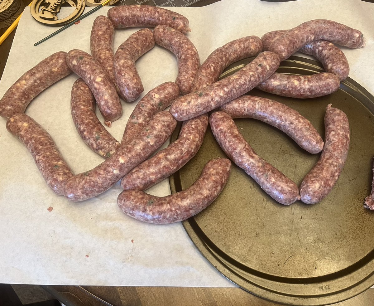 Deer/bacon jalapeño pepper Jack cheese brats are delicious!!