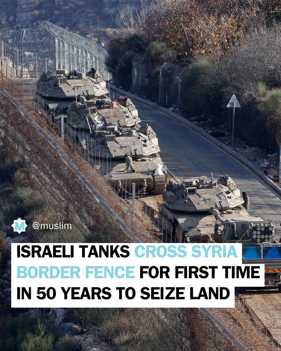 TrendyShayan's tweet photo. Breakingnews ⚠️⚠️⚠️
Israel Tank Cross Syrians Border Fence For First Time 
Pray For Syria 
#Syria #Israel https://t.co/E5QhZEr3eo