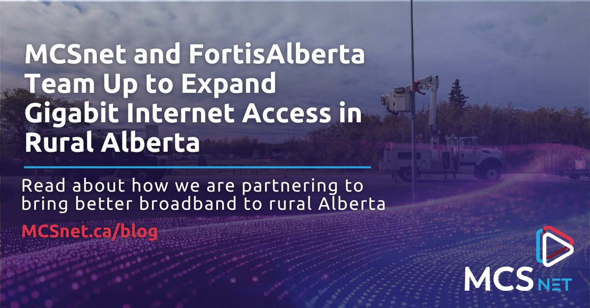 MCSnetAB's tweet image. How are we bringing lightning-fast internet to rural Alberta? Well, we're partnering with FortisAlberta to leverage their power infrastructure for our GigAir network expansion. 

Go to hubs.la/Q02X2X7F0 to read more

#GigAir #RuralInternet #Alberta #AlbertaConnected