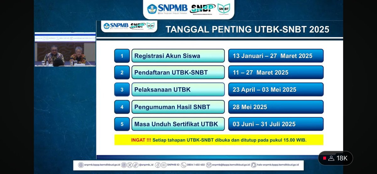 TANGGAL PENTING UTBK-SNBT 2025

Retweet/bookmark ini juga biar ga lupa!!