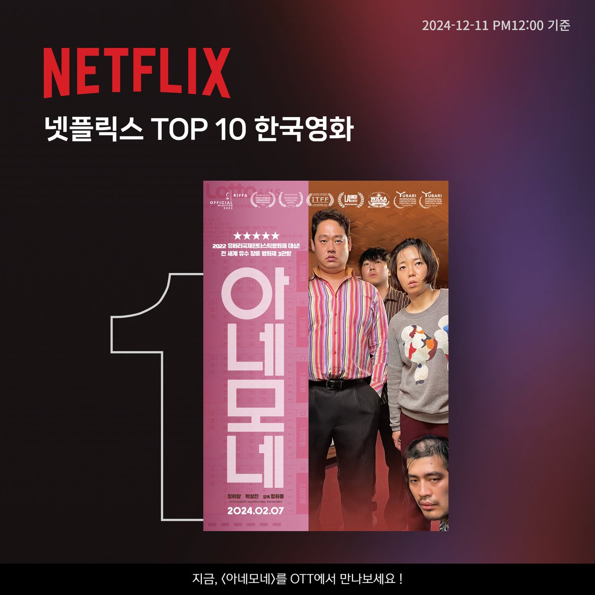 🏃인생역전을 위한 필사의 레이스! '복불복' 카타르시스 <아네모네> 넷플릭스 TOP 10 한국영화 1위 기록 중!❤️ #아네모네 #Anemone #AFairyTaleforNoKids...