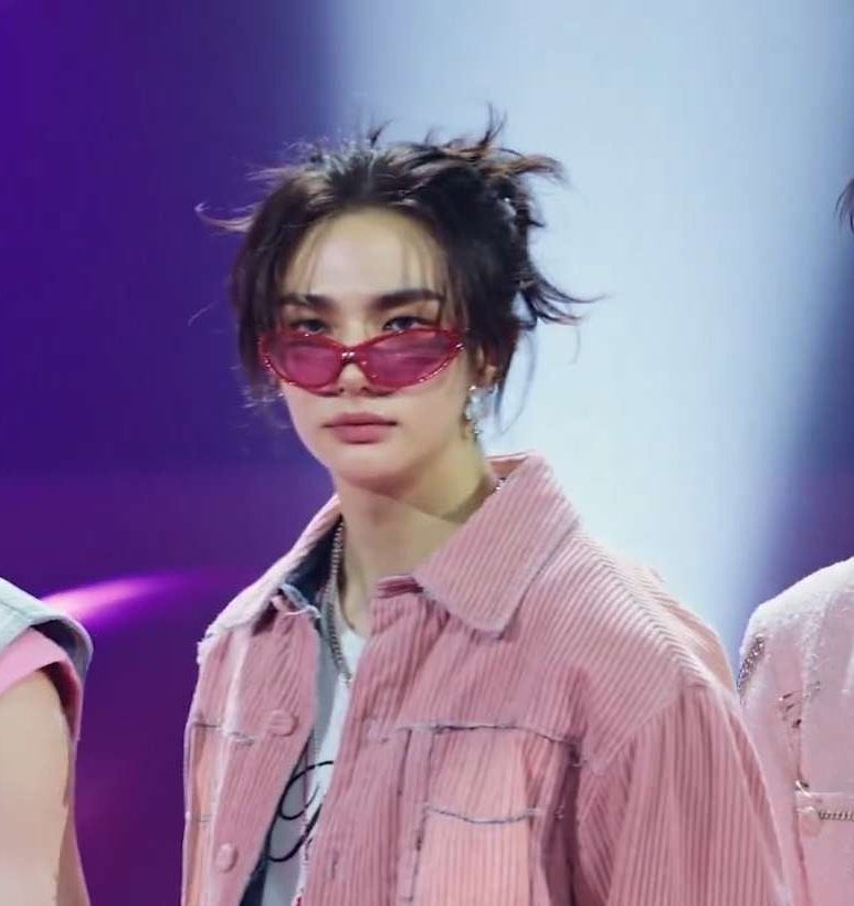 spearhyunnie's tweet image. HYUNJIN WITH PUCCA HAIR