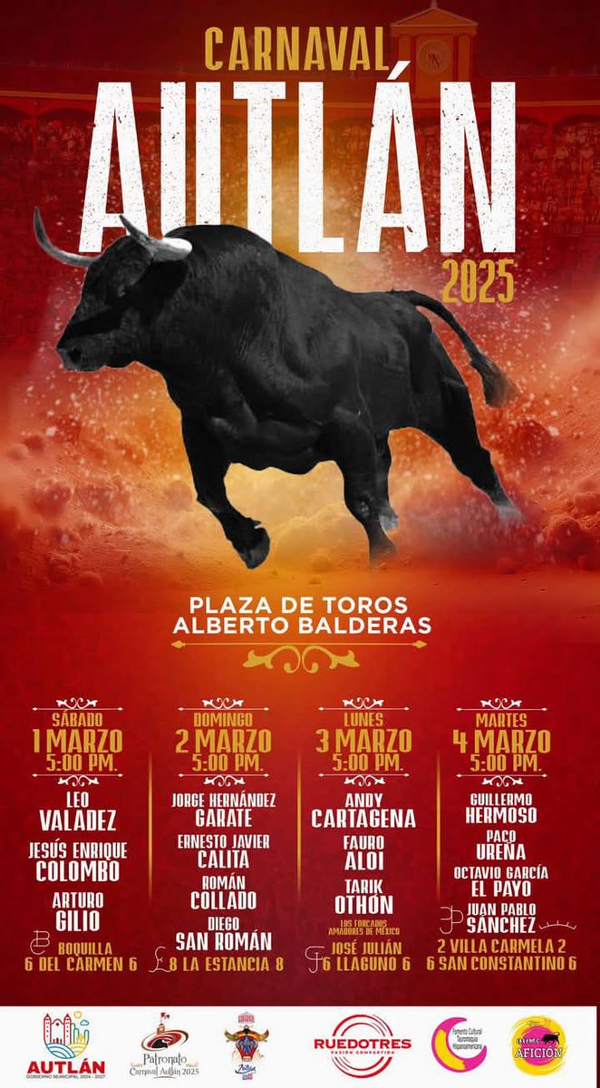 Presentados los carteles para Autlán de la Grana, Jalisco, por parte de Ruedo Tres.