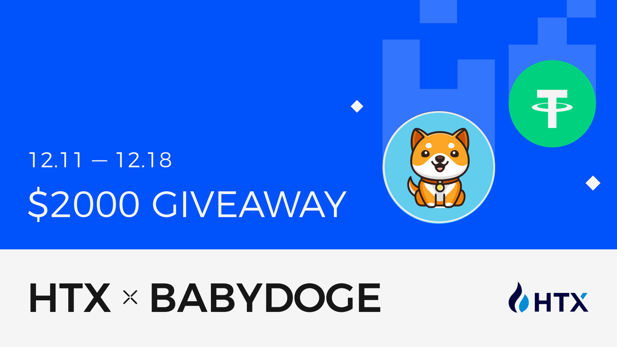 🐶MEME SEASON HTX x BabyDoge!

Enter to Share $2,000
🐶 Follow <a href="/HTX_Global/">HTX</a> <a href="/BabyDogeCoin/">Baby Doge</a>

🐶 Join Baby Doge TG: t.me/babydogearmy

🐶 RT + Like + Tag 2 Friends

🐶 Fill out the form docs.google.com/forms/d/e/1FAI…