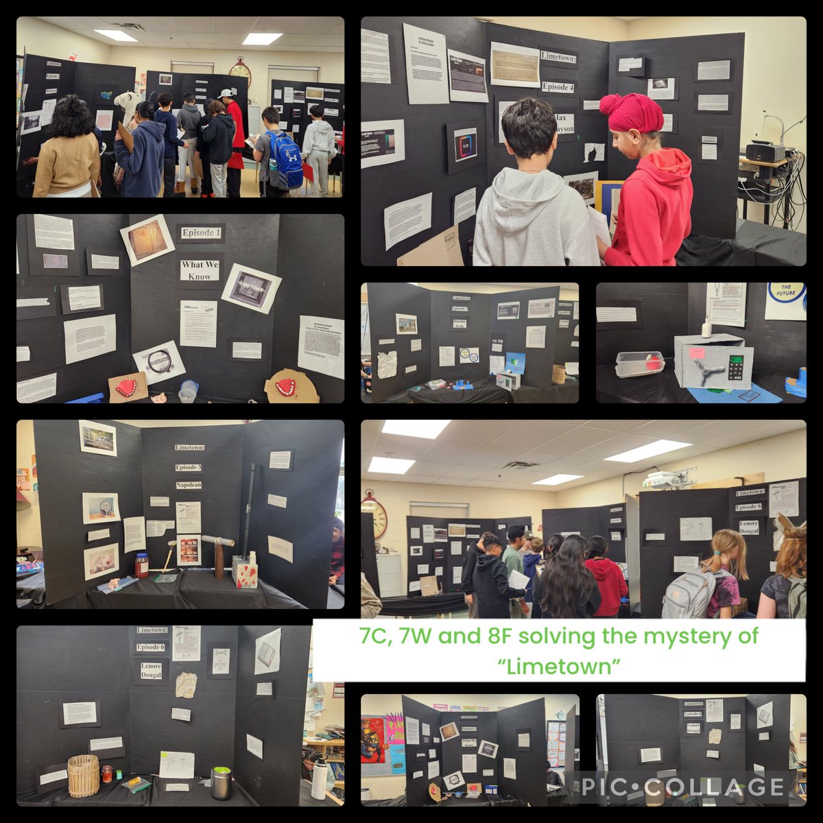 7C,7W &amp; 8F explored a mystery podcast "Limetown" a small town of 300 people who vanish. Lia Haddock, the investigative journalist took students through twists and turns to discover the truth. Students created artifacts from the town and their very own "Limetown" museum. #rvsed