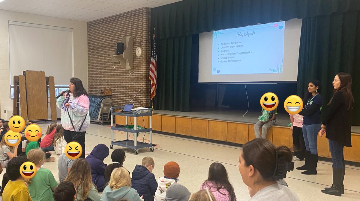 PriscillaSinon's tweet photo. Our 2nd marking period Town Halls highlighted the acts of kindness that were shared amongst classrooms and peers!  Garvey even stopped by to honor some of our Gators who had been noticed spreading kindness around the building! @GES_Principal #KindnessMatters https://t.co/XUEc96NDn6