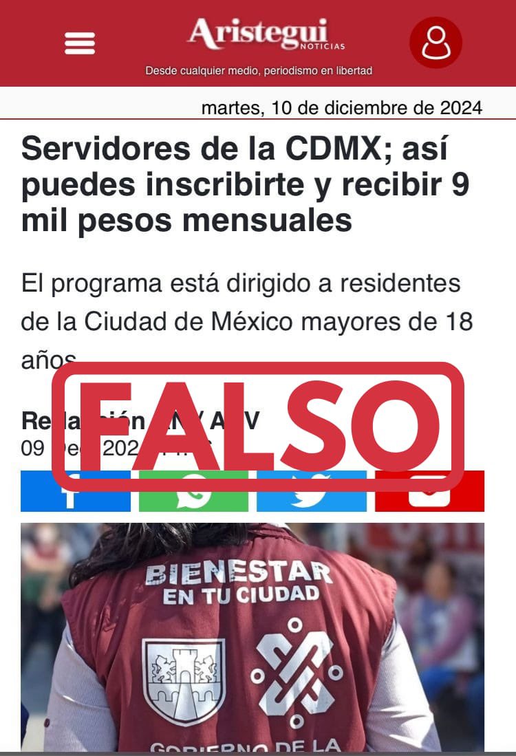 tomaspliegoc's tweet photo. Anda circulado esto en grupos de whatsap y algunos portales (des)informativos. 

Es un engaño que busca busca provocar confusión y enojo. Una provocación más de quienes no entienden ni aceptan que en México la #4T va! 

https://t.co/NUInWUK6iG https://t.co/HxAWCudY8n