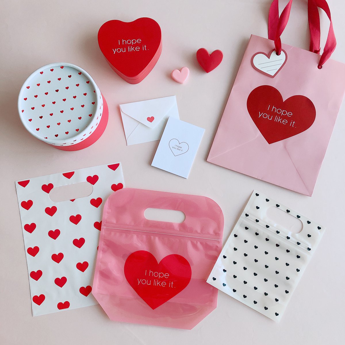 キャンドゥ　シンプルハート　ハンドルバッグ　ペーパーバッグ ハンドルバッグ通販｜Can☆Do(キャンドゥ)ネットショップ