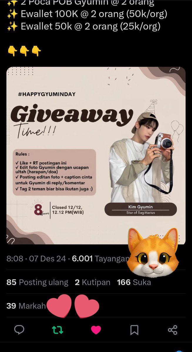 oyinnnaa's tweet photo. @SWidhea @cassiop3144 Happy Gyumin dayyy🥳🥳
Ayo ikutan @ninachunyan @babyouyinnn
#HappyGyuminDay #XODIAC #소디엑 #GYUMIN #규민 https://t.co/FWoTtnmZG8