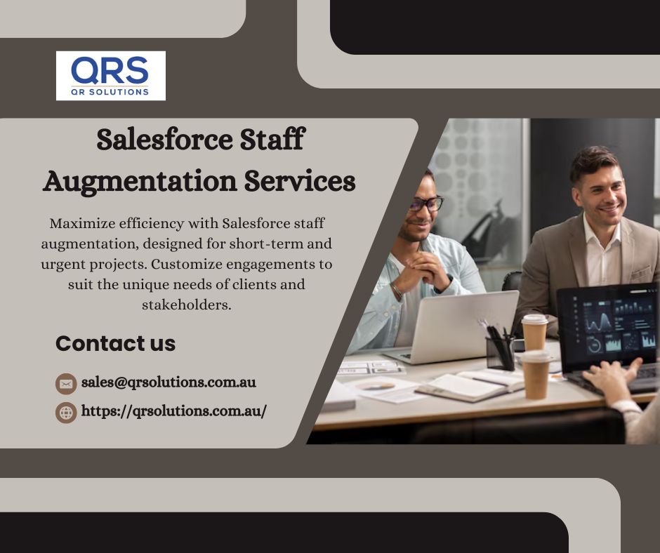 QR_Solutions's tweet image. Maximize efficiency with Salesforce staff augmentation, designed for short-term and urgent projects. Customize engagements to suit the unique needs of clients and stakeholders. qrsolutions.com.au/staff-augmenta… #salesforcestaffaugmentation #staffaugmentationservices  #QRsolutions