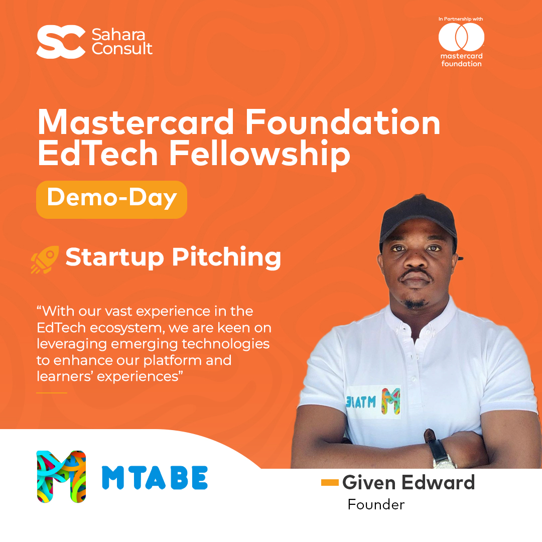 Given Edward, the visionary Founder of MTABE, leveraging emerging technologies to revolutionize learning experiences and empower students.  He will pitch his innovative solutions this Demo Day! 
#EdTechInnovation 
#DemoDay 
#StartupPitching