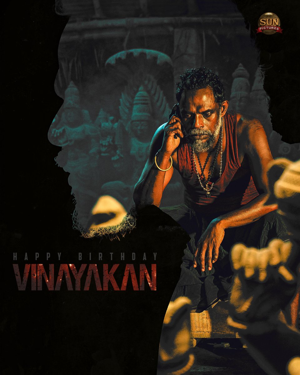 sunpictures's tweet photo. Happy Birthday sir-eyy!😎
Wishing the most electrifying performer #Vinayakan, a very happy birthday!
#HBDVinayakan #HappyBirthdayVinayakan https://t.co/kaWQBMfZzV