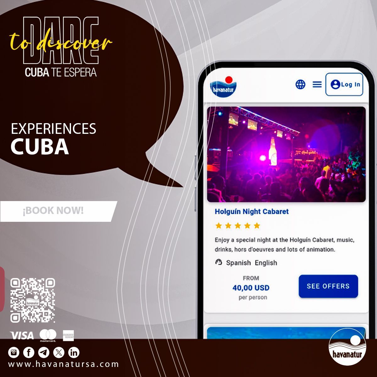 HavanaturCuba's tweet photo. #HavanaturExperiences 🏇 The most requested excursions in #Cuba are also with Havanatur SA and now with the possibility of booking online 📲
#CheckHere 👉 https://t.co/qSicQf5AIM https://t.co/uBgSKzh13e