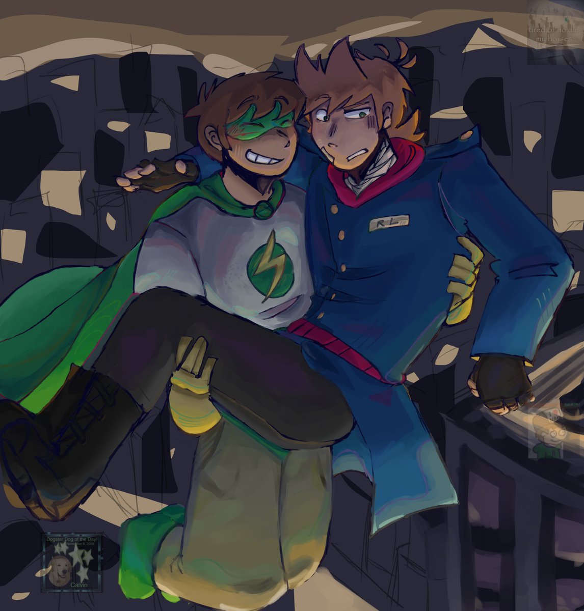 sinkingmask's tweet photo. Lost the energy to do the background consider it scrapped LOL

power-edd and red leader tord moments

#eddsworld #tordedd #baconcola https://t.co/jF02bDzh4T