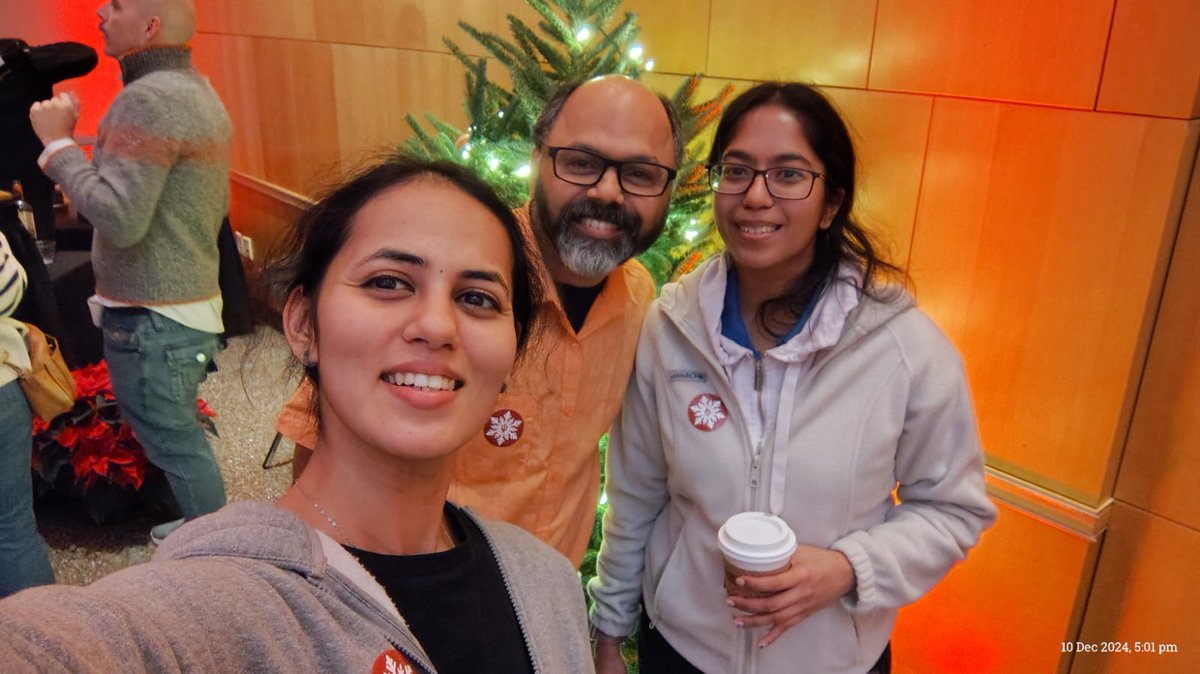 At the University faculty holiday party. With <a href="/Srimathi511/">Srimathi</a> and <a href="/AnushaShvshnkr/">Anusha Shivashankar</a> from the lab.