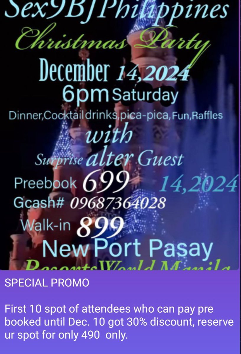 LeopardasP81666's tweet photo. SPECIAL PROMO pre booked until Dec. 13 12noon get discount, reserve ur spot for only 599 only.

Joined na https://t.co/KJURTo7eFM