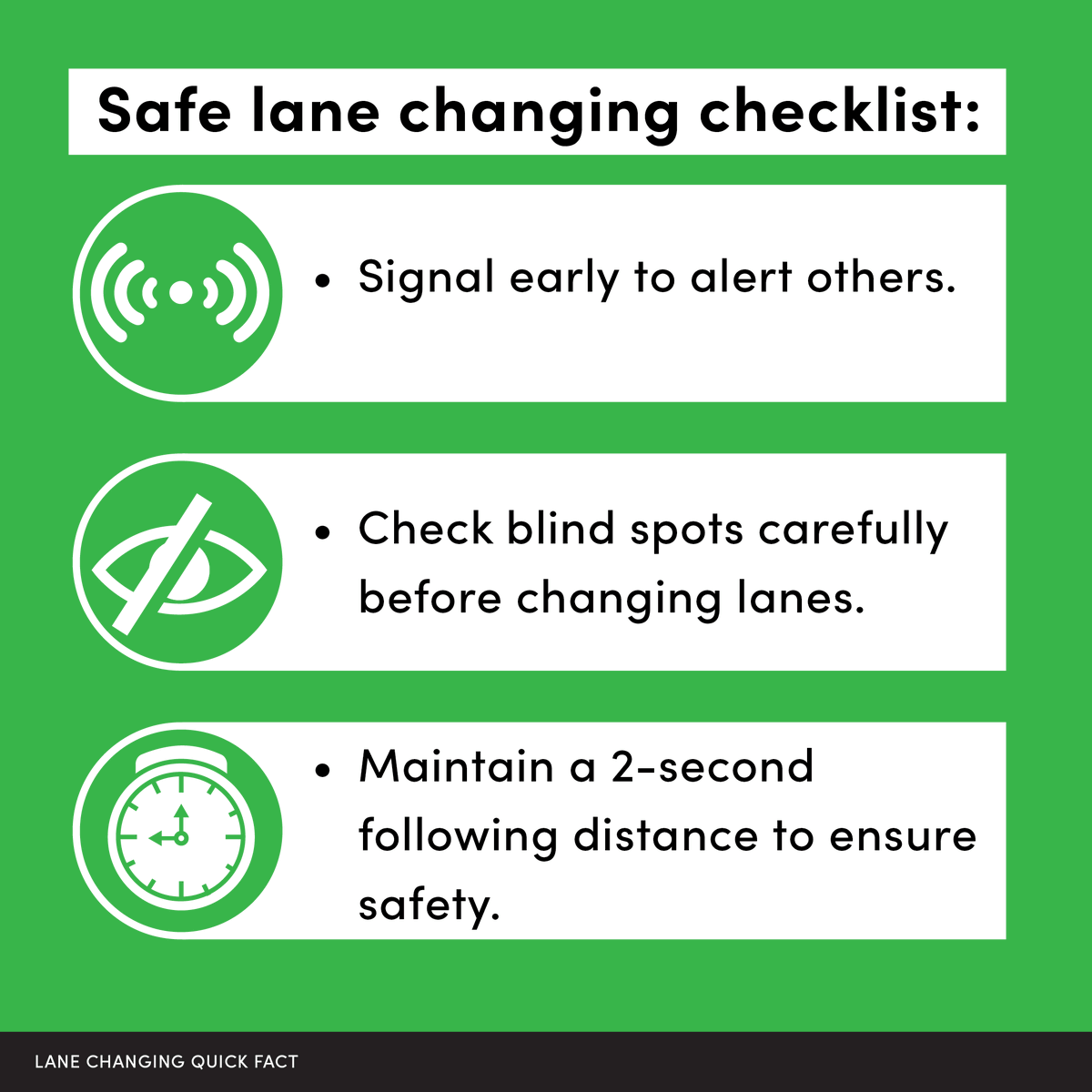 NRSPPaus's tweet photo. Lane changes are 6x riskier during peak traffic—stay alert and switch lanes with care.

Access our Quick Fact on Lane Changing on our Website.
https://t.co/bzgCq2vfpP https://t.co/73Rm4CG0BJ