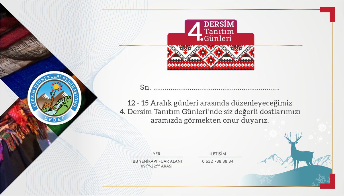 arescesur's tweet photo. Dersim İstanbul’a Geliyor. 
Haydi Dersim’e… https://t.co/nh0iuTSwuU