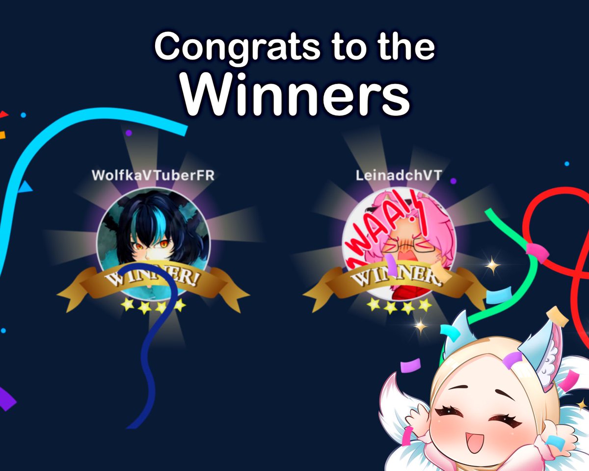 Miracleink97's tweet photo. 🌸⭐️ART RAFFLE WINNERS⭐️🌸

✨Congratulations to the winners  :
✩ @WolfkaVTuberFR 
✩ @LeinadchVT 

You will win 2 YCH xmas emotes each!

Thanks for all the support 🙏🏻 
DM in 24h please ✅

🌸Winners were generated randomly from https://t.co/efaqrDtGSi 

#artraffles #emoteart https://t.co/cUpIe518zC