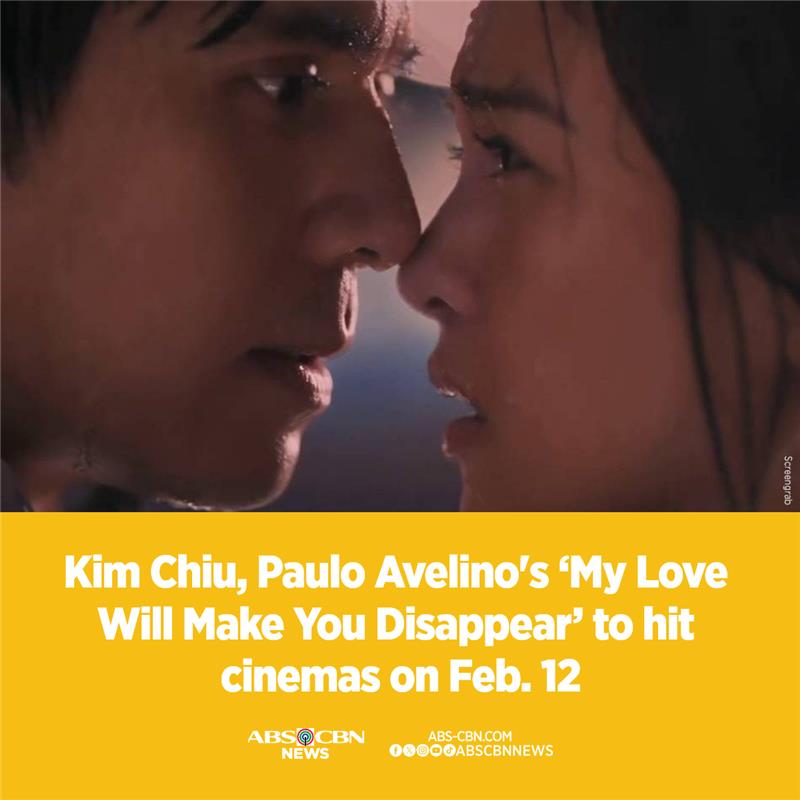 Mark your calendars, #KimPau fans! 🥰

The much-awaited film "My Love Will Make You Disappear" starring Kim Chiu and Paulo Avelino is set to hit Philippine theaters on February 12, 2025. 

READ: abs-cbn.com/entertainment/…