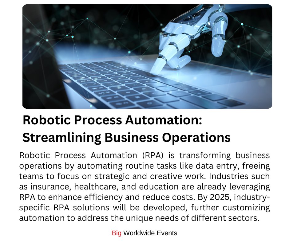 BW2_Events's tweet photo. RPA is transforming business operations by automating routine tasks, boosting efficiency, and enabling innovation. The future of work is automated! 🚀 

#RPA #Automation #BusinessEfficiency https://t.co/IZ2oy5tLob