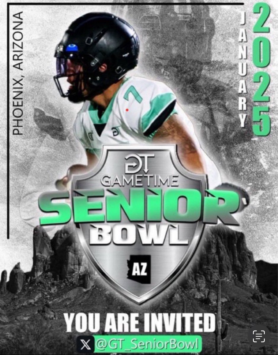 I am very thankful for the opportunity to go and compete in the az senior bowl on Jan 11. 
<a href="/GametimeRC/">Gametime Recruiting & Consulting</a> <a href="/MMcoach12/">Mike Marino</a>