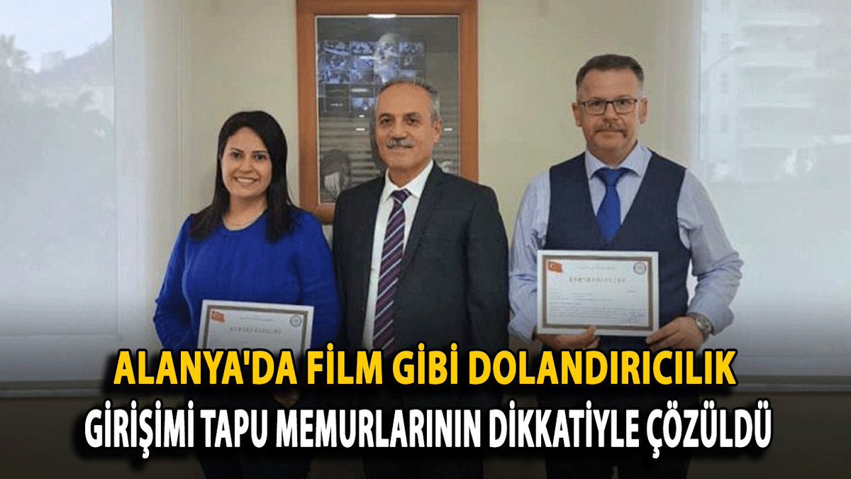 Alanya'da Dolandırıcılık Girişimini Tapu Memurları Önledi.
Noter aracılığıyla dublöre vekaletname çıkartarak 5 daireyi satmaya çalışan çete, Alanya Tapu Müdürlüğü personelinin dikkati sayesinde yakalandı.

1-alanyahaber.com/service/amp/gu…
2-alanyaadres.com/m/asayis/alany…