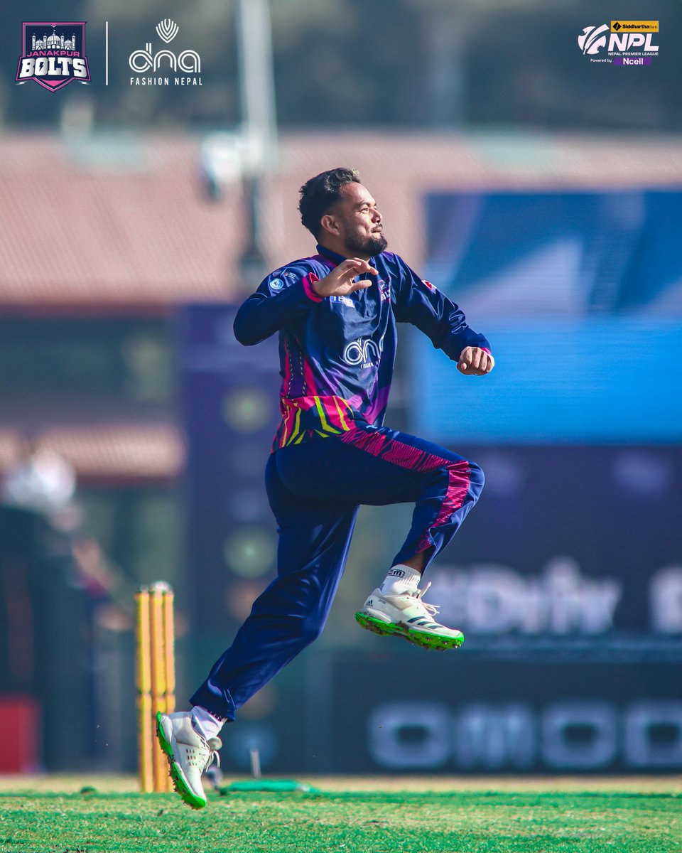 boltsjanakpur's tweet photo. Sher Malla roars with two stunning wickets! 🦁🔥 A lion’s heart on the field!

#janakpurrising #JittaiJanakpur #janakpurrising #NepalPremierLeague #KiChheJanakpur https://t.co/XpgyJVvx2w