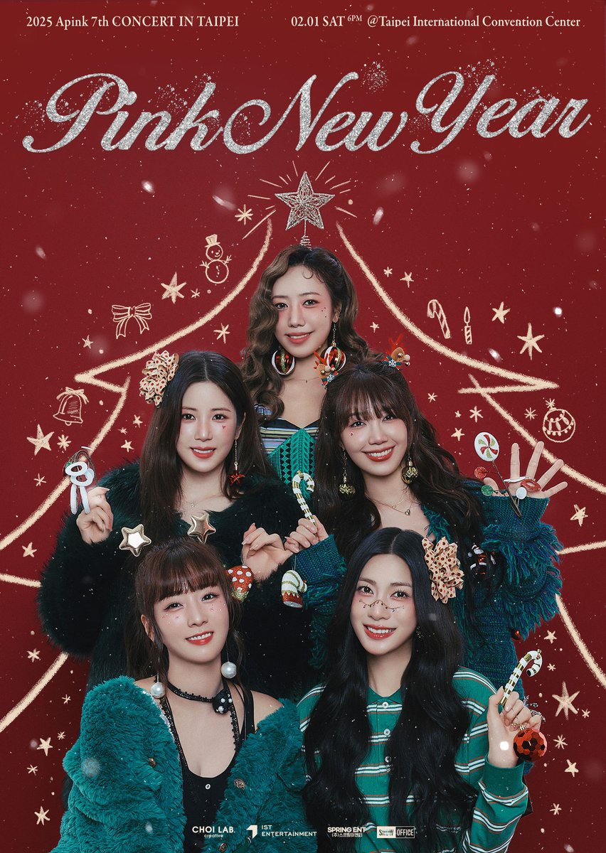[#에이핑크]
2025 Apink 7th CONCERT [PINK NEW YEAR] In Taipei ♥️

✔️ 공연 시간 : 25.2.1 (토) 6:00PM (현지 시간)
✔️ 티켓 오픈 : 24.12.22 (일) 11:00AM(현지 시간)
📍공연 장소: TICC

자세한 사항은 팬카페에서 확인해 주세요🐼
🔗 cafe.daum.net/apink/iYaH/1733

#Apink #PINKNEWYEAR