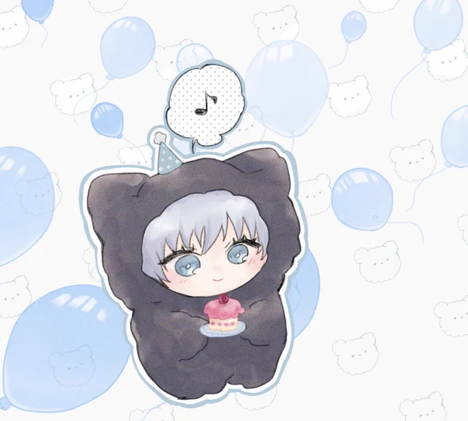お誕生日おめでとうってなにかわかってないけどおやつもらえてうれしいちみ 