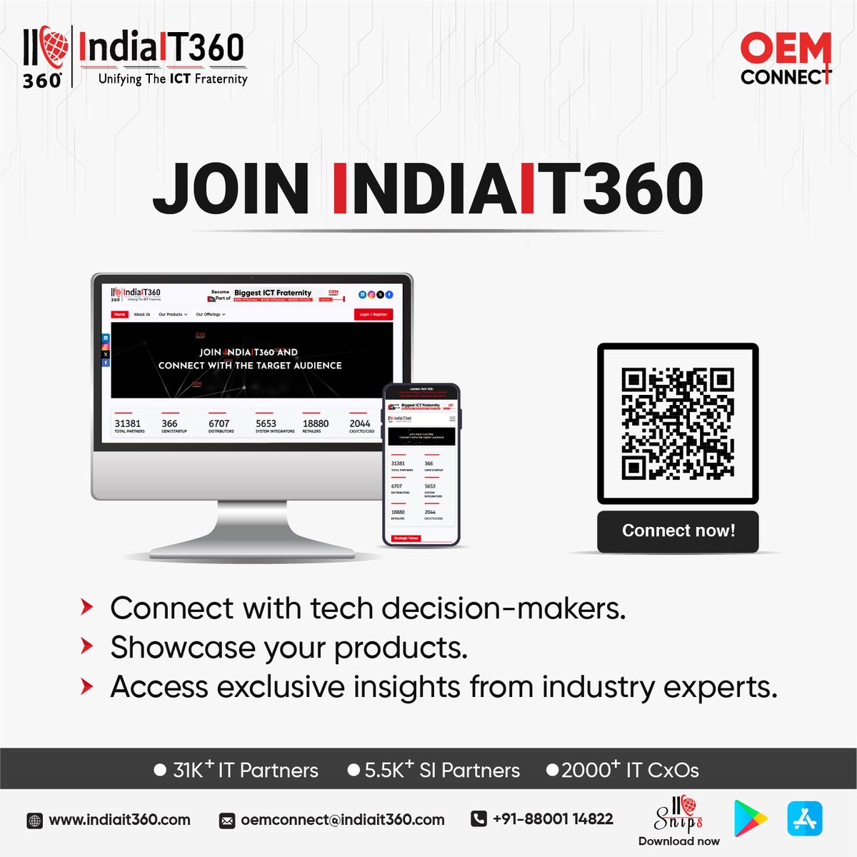 IndiaIT360's tweet photo. OEMs, it’s time to thrive in the tech ecosystem! Connect with industry leaders and partners through IndiaIT360.
Join now: https://t.co/4jCj2e0Wj3
#TechEcosystem #OEMNetworking #OEMOpportunities #ConnectAndThrive #TechGrowth #OEMRegistration #IndiaIT360 https://t.co/0iSS3s9ubT
