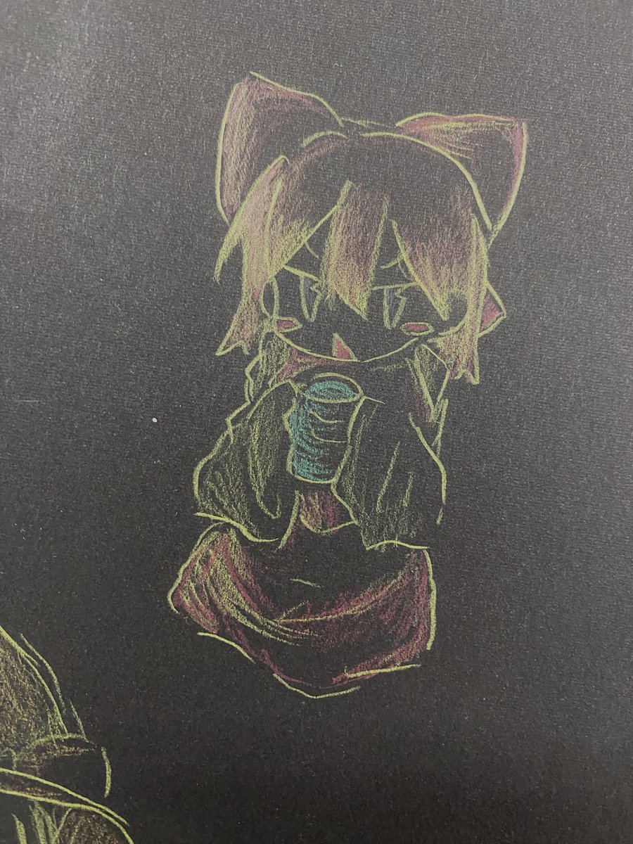 前に授業で描いたサケノミ