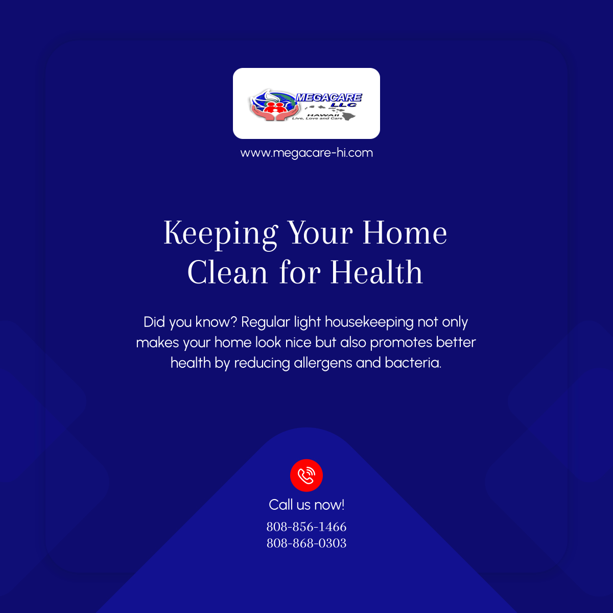 MegacareLLCHI's tweet image. A clean home can lead to a healthier living environment. Routine cleaning helps maintain both comfort and hygiene. 

#CleanHomeHealthyHome #RoutineCleaning #HealthyLiving