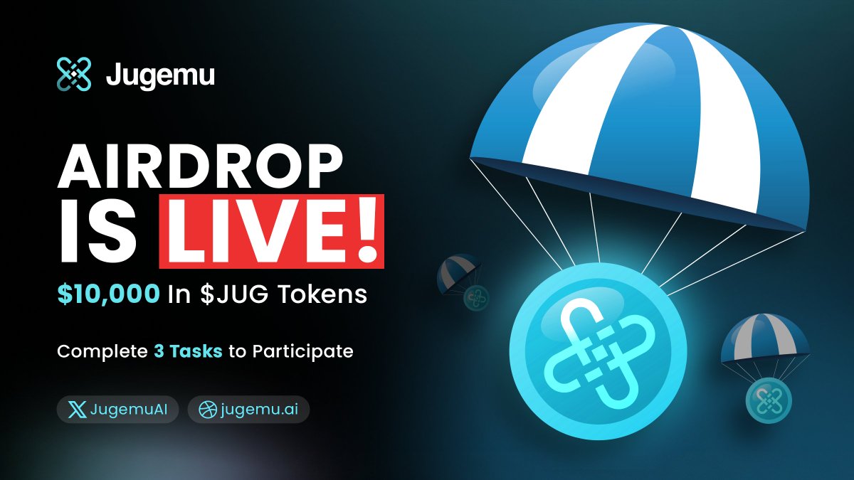 🚀 Jugemu.ai Airdrop Alert! 🚀

🎆 Join the Jugemu community and earn rewards worth $10,000 in $JUG tokens! 🎆

How to participate:
1️⃣ Telegram: Join the Jugemu Telegram community.
2️⃣ X (Twitter): Follow <a href="/JugemuAI/">JugemuAI</a>, Like and Retweet the pinned post, and tag 3