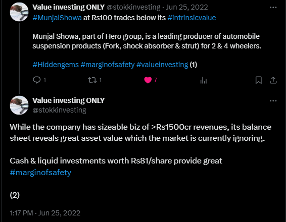 stokkinvesting's tweet image. Cheap valuation + Strong BS + Healthy prmtr hldg + Low Mcap are a very good combo for potential doublers.. if supported by growth, they can be very good #Multibagger 

Few names with such combo highlighted are #Jasch
#Fluidomat #Multibase #Shilpgravures #MunjalShowa #Indraprastha