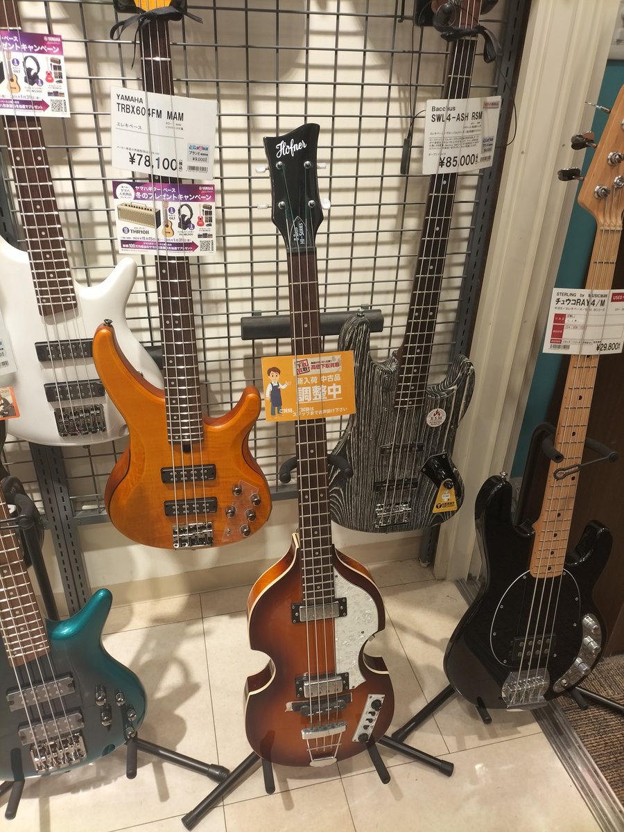 ここまでさげました。 どうでしょうか　ヘフナーベース ここまでさげました。 どうでしょうか ヘフナーベース ここまでさげ