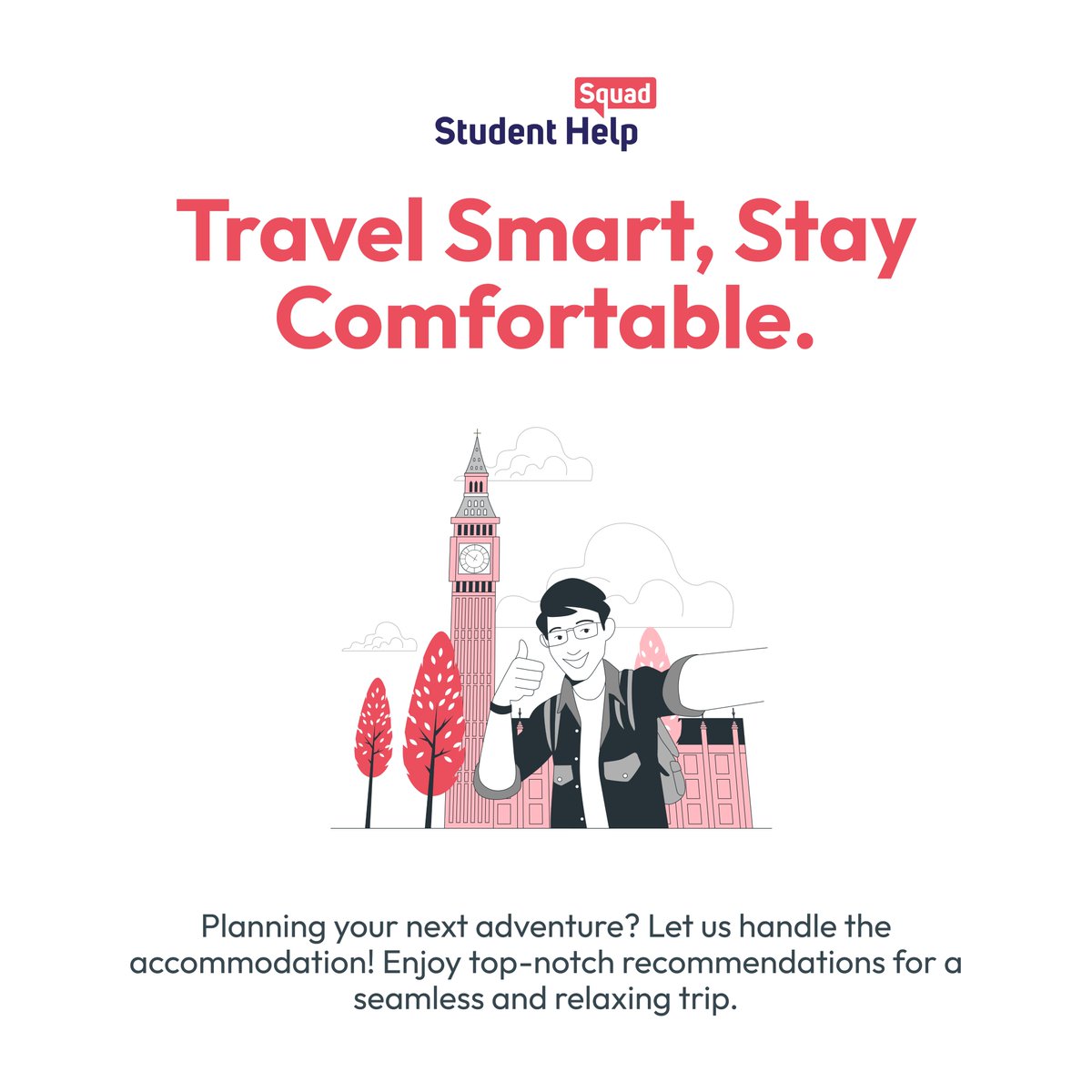 StudentHelpSq's tweet image. Make travel stress-free with our handpicked accommodation recommendations. Designed to suit your preferences and budget, we ensure every stay is as comfortable as it is memorable.
#Studenthelpsquad #ComfortFirst #ExploreWithEase