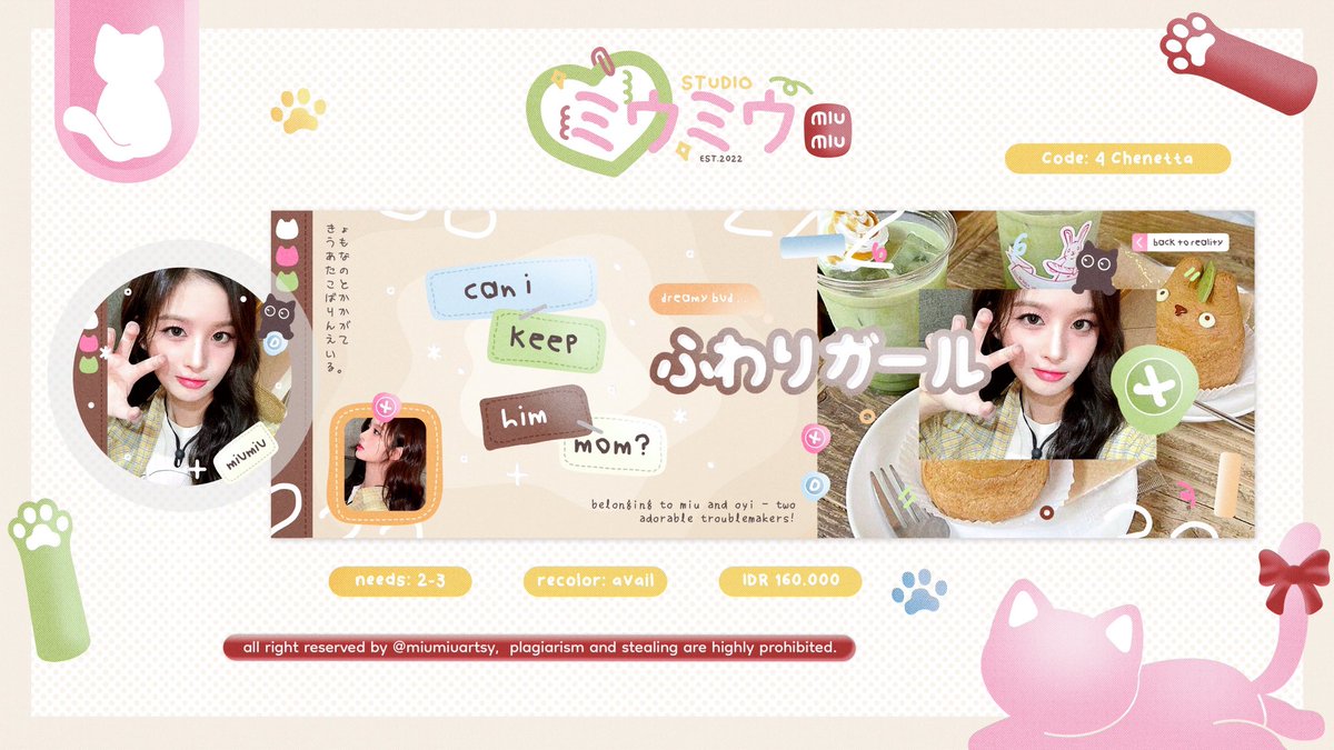 𓎩 ⨾ repost will be appreciated ⨾ 𓌈

 /ᐠ ˊᗜˋマ ciao.ᐟ “… sini! aku punya yang lucu-lucu buat kamu! 🐈🚏

11 template layout lucu udah siap jadi milikmu malam ini, tepat jam 19.00 WIB! cek ALT dan reply buat detail lengkapnya yah~

thank you ദ്ദി^⎚-⎚^

#zonauang #zonaba