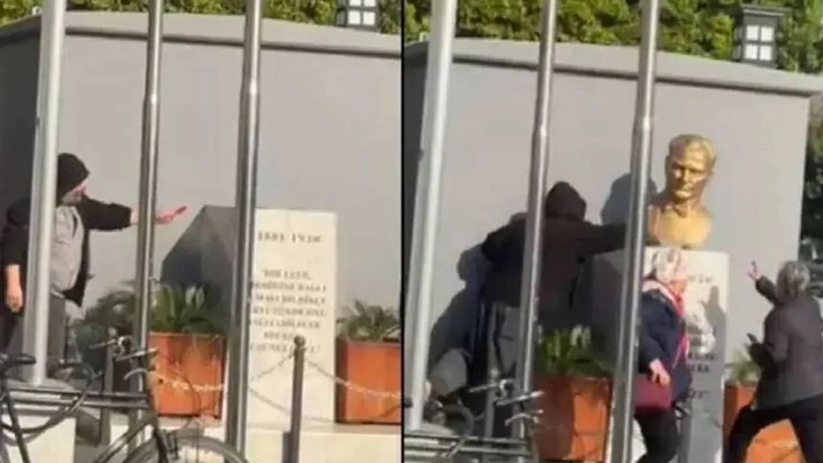 AtillaSertell's tweet photo. Mersin Akdeniz ilçesinde, muhtarlık önünde bulunan Atatürk büstüne zarar veren G.Ç. adlı zanlı hakkında tutuklama kararı verildiğini öğrendim.
Atatürk’ümüze karşı yapılan alçakça saldırı nerede olursa olsun takipçi olacağız. Affetmeyeceğiz. https://t.co/MQepzntRNo