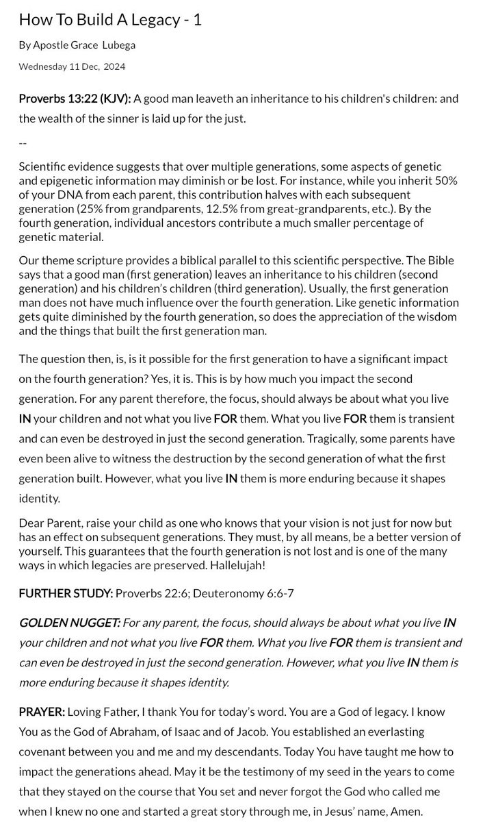 Shivanlinda1's tweet photo. Good morning.
Here’s the devotional for today.
“How To Build A Legacy-1”. https://t.co/YcVV1JuC0d