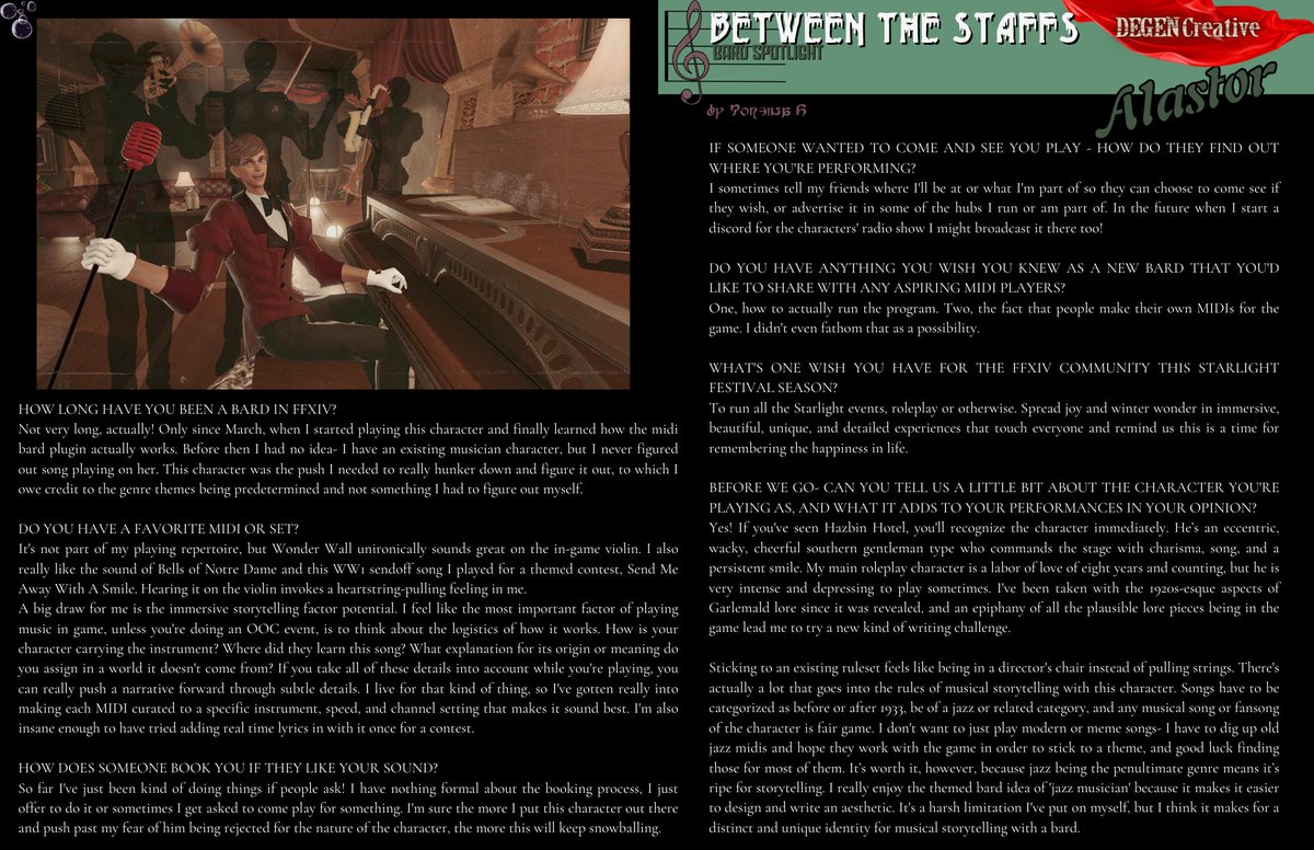 Alright, you're in for a treat today folks. Bards. Bards are Cool, like in an objective sense. You cannot deny that Bards are cool. So please, check out this spotlight on one of the Bards in our community!

discord.gg/degenxiv
degenmagazine.com